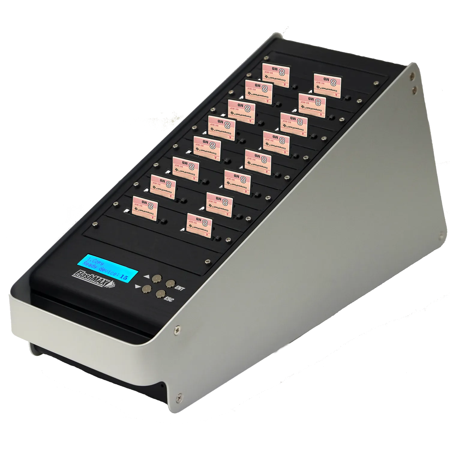 1 to 15 FlashMax CF Duplicator - Standalone CompactFlash Compact Flash Memory Card Storage Copier