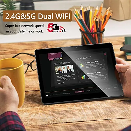 10.1 inch Tablet, Octa-Core Processor, Android 9.0 Pie, 32GB Storage, ZONKO 1200x1920 IPS HD Display Best for Watch Movie and Photo, 2.4GHZ-5GHZ WiFi, Black