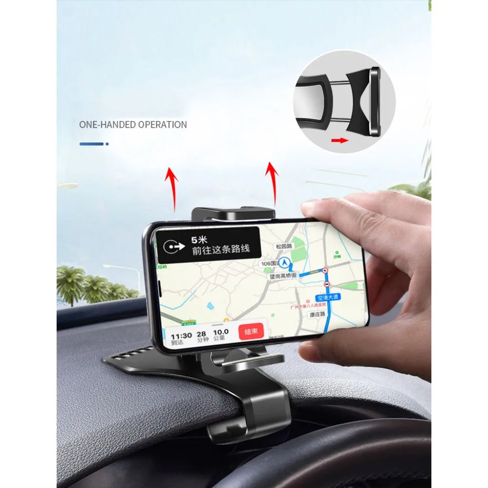 3 in 1 Car GPS Smartphone Holder: Dashboard / Visor Clamp   AC Grid Clip for LG JO JO TD-LTE 128GB L-02K (LG Joan QVR) - Black