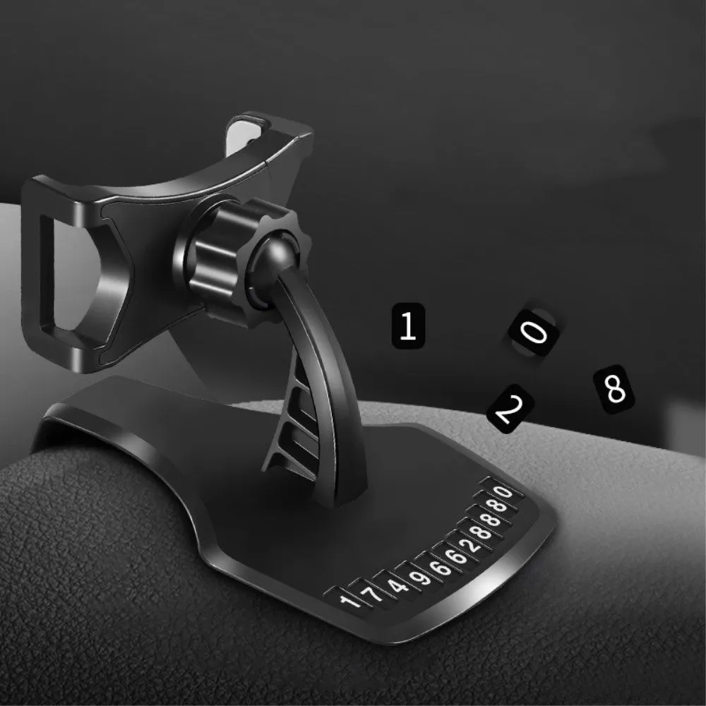 3 in 1 Car GPS Smartphone Holder: Dashboard / Visor Clamp   AC Grid Clip for LG JO JO TD-LTE 128GB L-02K (LG Joan QVR) - Black