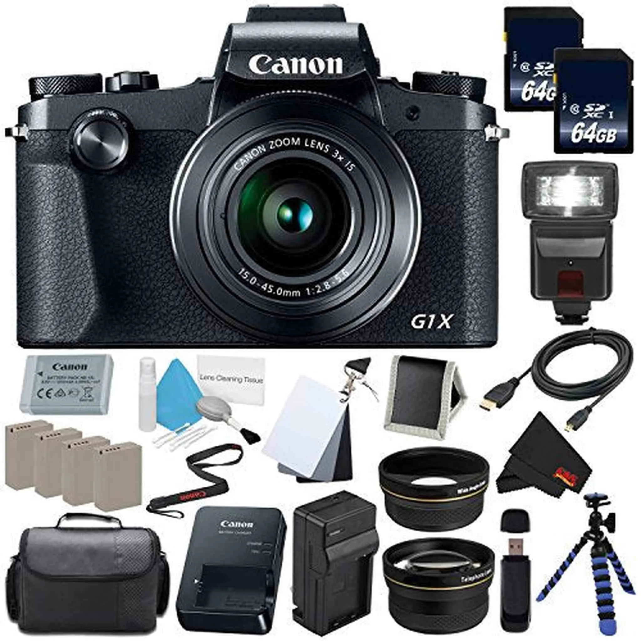 6Ave Canon PowerShot G1 X Mark III Digital Camera #2208C001 International Version (No Warranty)   Replacement Lithium Io