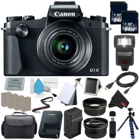 6Ave Canon PowerShot G1 X Mark III Digital Camera #2208C001 International Version (No Warranty)   Replacement Lithium Io
