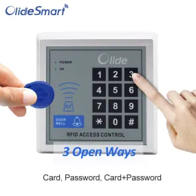 AD-2000M RFID Keypad Touch Access Control System Card Reader with 5pcs Keyfobs