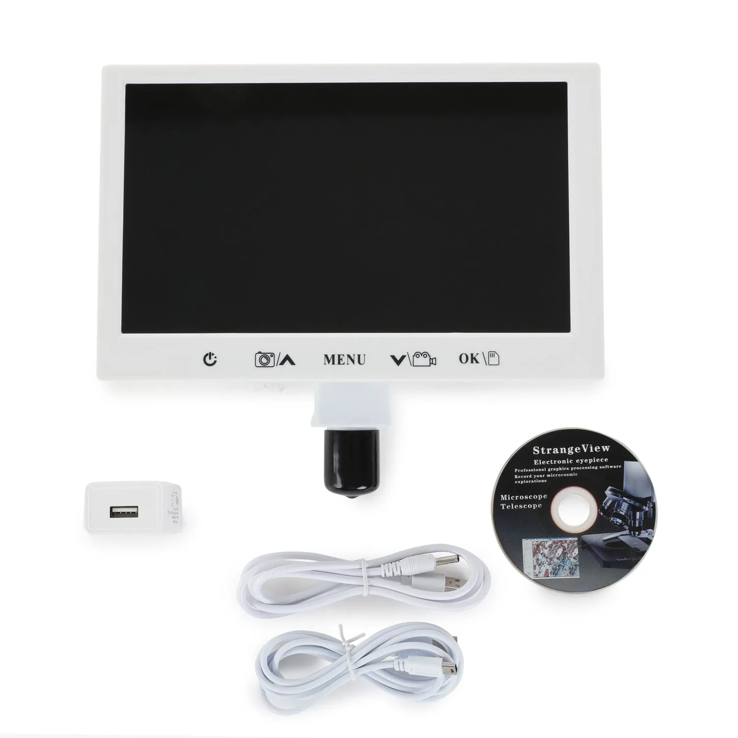 AmScope HD Series 9" Screen with Built-In Camera for Microscopes