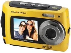 BELL HOWELL 2VIEW18-Y 2VIEW18 Dual-Screen Waterproof HD Camera (Yellow)