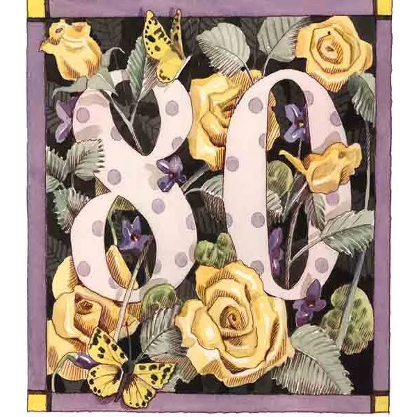 Botanical Number Card