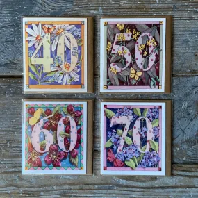 Botanical Number Card