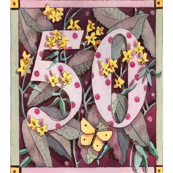 Botanical Number Card
