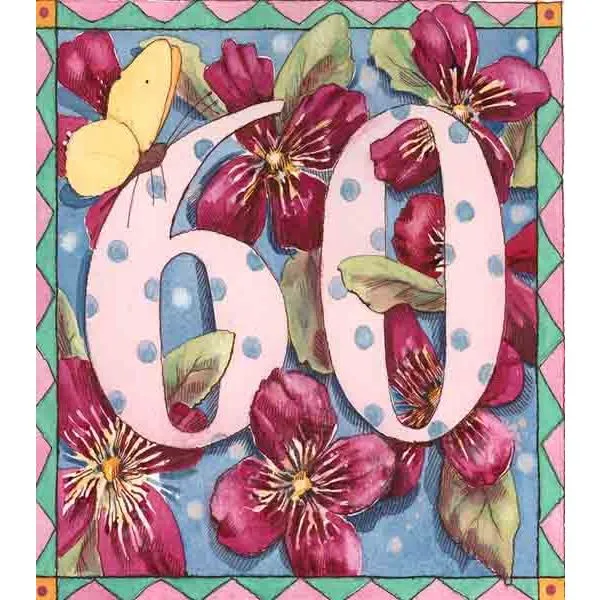Botanical Number Card
