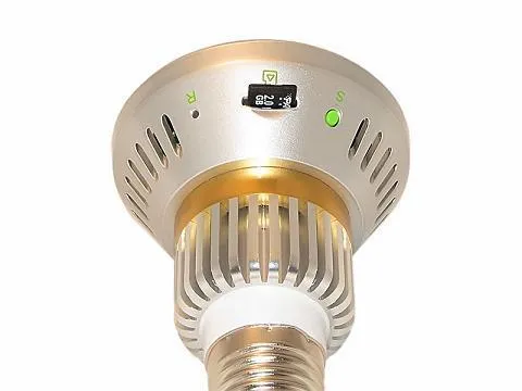 Bulb Camera Micro SD Card Store Surveillance Camera Motion Detect DVR