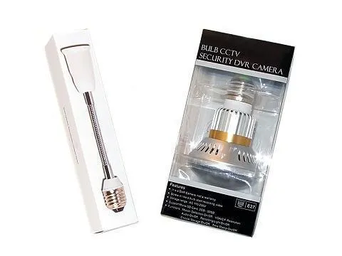 Bulb Camera Micro SD Card Store Surveillance Camera Motion Detect DVR