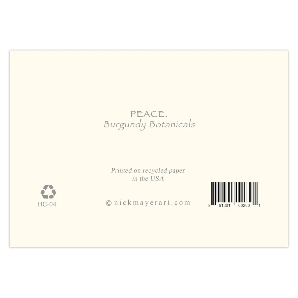 Burgundy Botanicals Cards