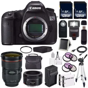 Canon EOS 5DS R DSLR Camera (International Model) 0582C002   Canon EF 24-70mm f/2.8L II USM Lens   EF 50mm f/1.8 STM Lens Base Bundle