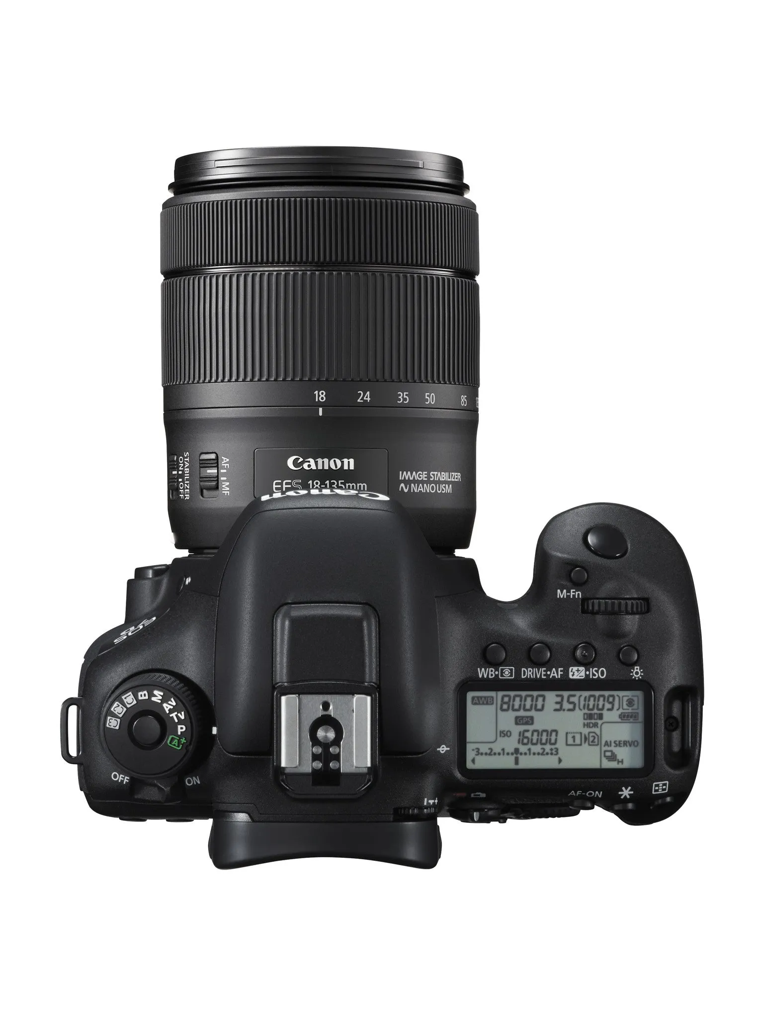 Canon EOS 7D Mark II EF-S 18-135mm f/3.5-5.6 IS USM Digital SLR Camera Wi-Fi Adapter Kit
