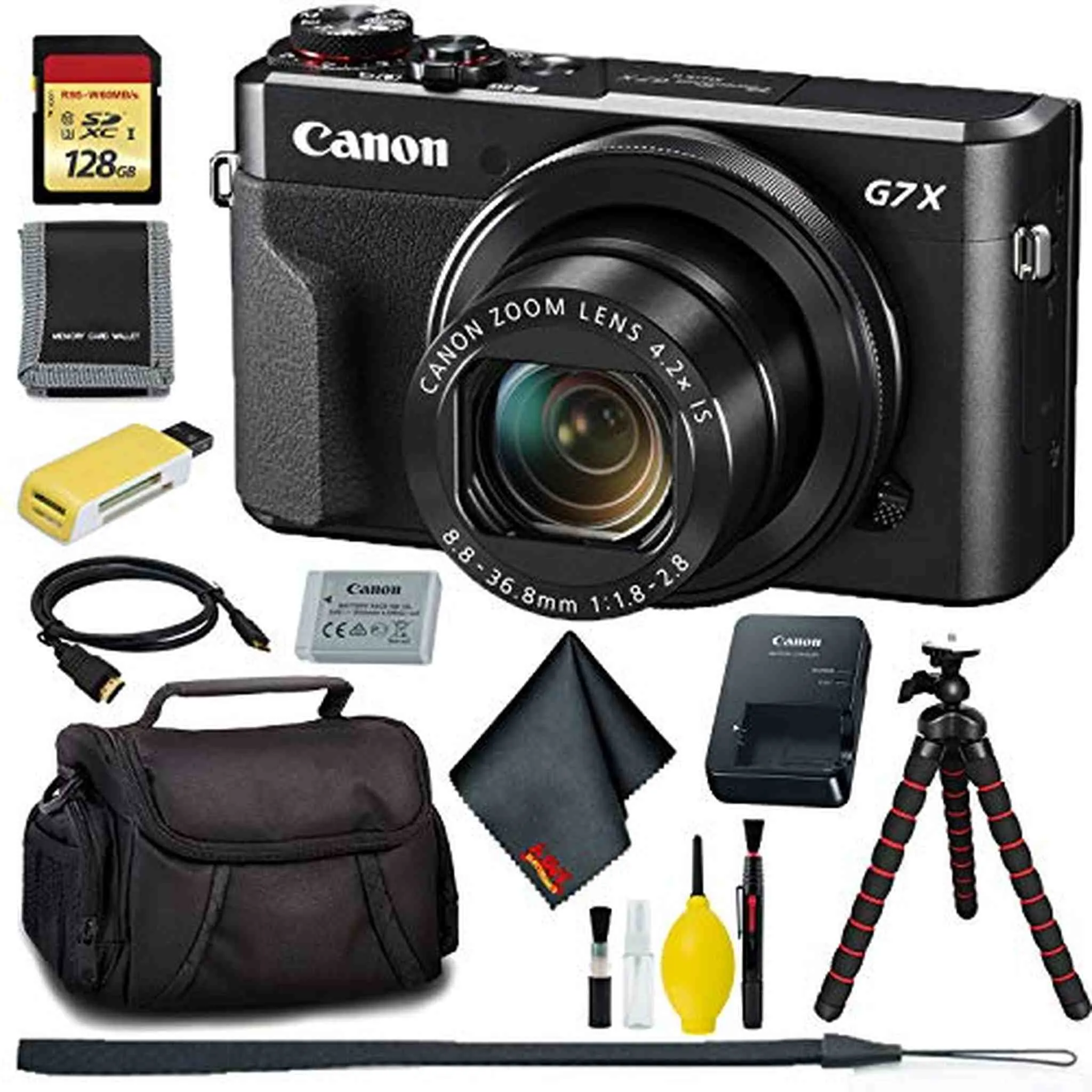 Canon PowerShot G7 X Mark II Digital Camera   128GB Memory Bundle