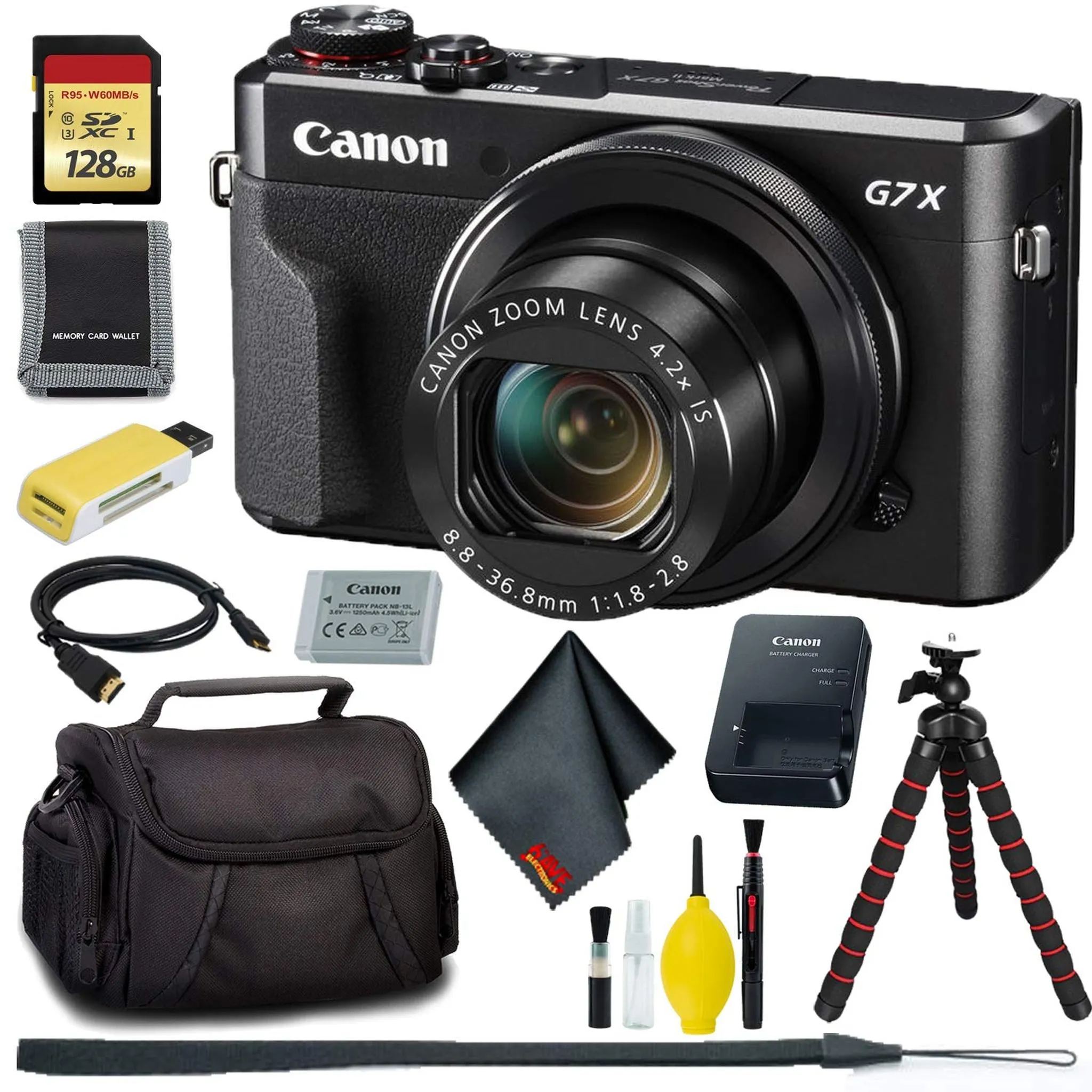 Canon PowerShot G7 X Mark II Digital Camera   128GB Memory Bundle