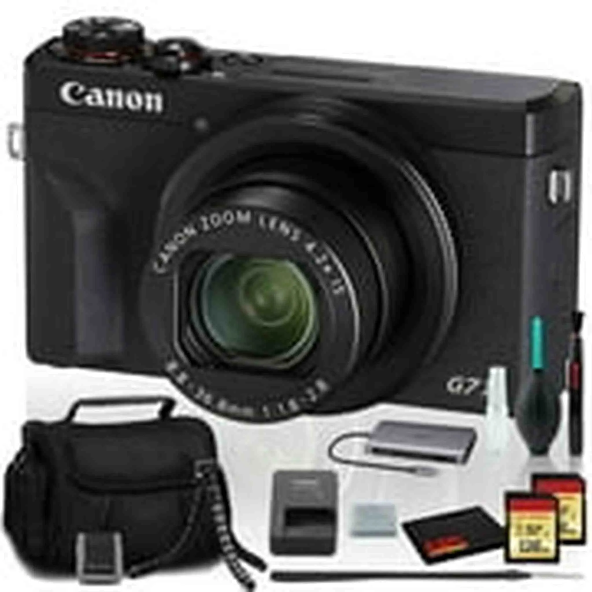 Canon PowerShot G7 X Mark III Digital Camera (Intl Model) with Two 128GB SD Bundle