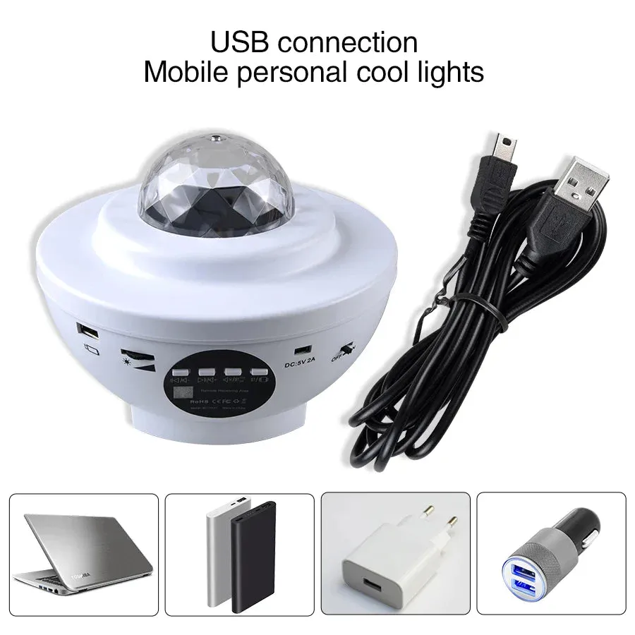 Colorful Starry Sky Galaxy Projector Nightlight Child Blueteeth USB Music Player Star Night Light Romantic Projection Lamp