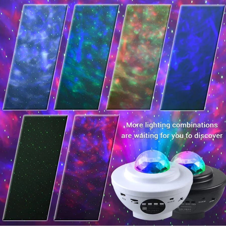 Colorful Starry Sky Galaxy Projector Nightlight Child Blueteeth USB Music Player Star Night Light Romantic Projection Lamp