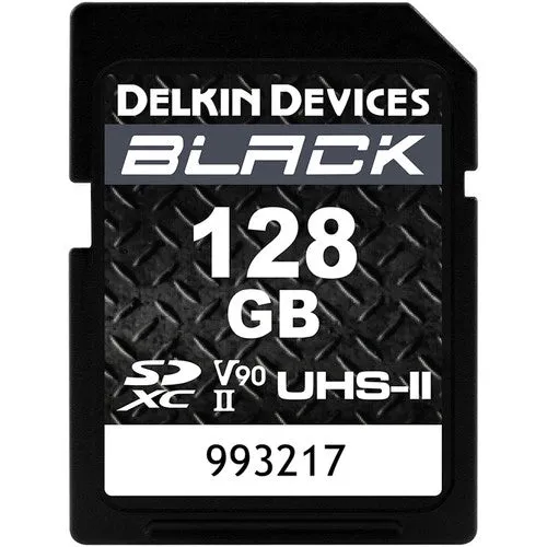 Delkin BLACK 128GB UHS-II Rugged SD Card 300/250