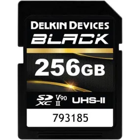 Delkin BLACK 256GB UHS-II Rugged V90 SD Card 300/250