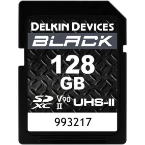 Delkin DSDBV90128 128GB Black UHS-II SDXC Memory Card