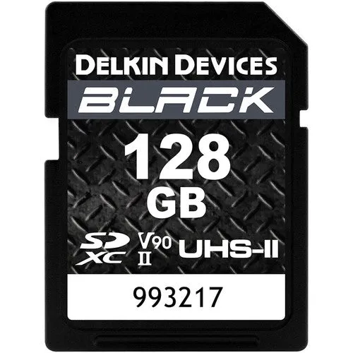 Delkin DSDBV90128 128GB Black UHS-II SDXC Memory Card