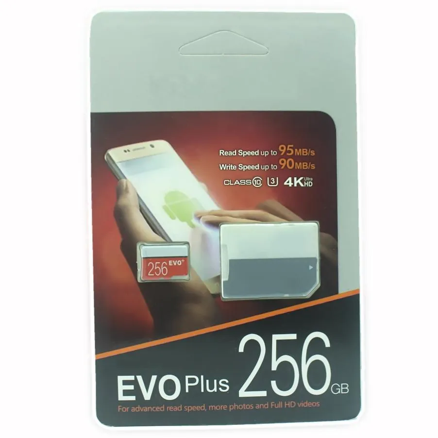 Digital Camera Smartphone 32GB 64GB 128GB 256GB EVO Puls Card High speed 90MB/S Class10 UHS-1 MicroSDXC Tablet PC TF Car