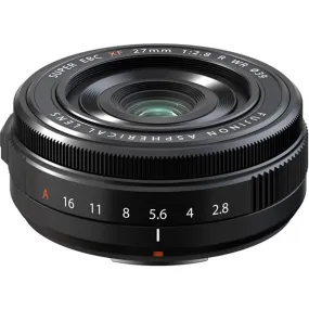 FUJIFILM XF 27mm f/2.8 R WR Lens Bundle with Tripod, Camera Side Bag, SD Memory Card   Card Reader and More