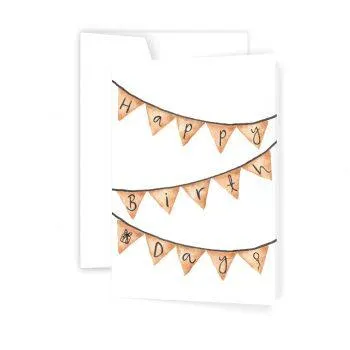 Happy Birthday Bunting Greeting Card