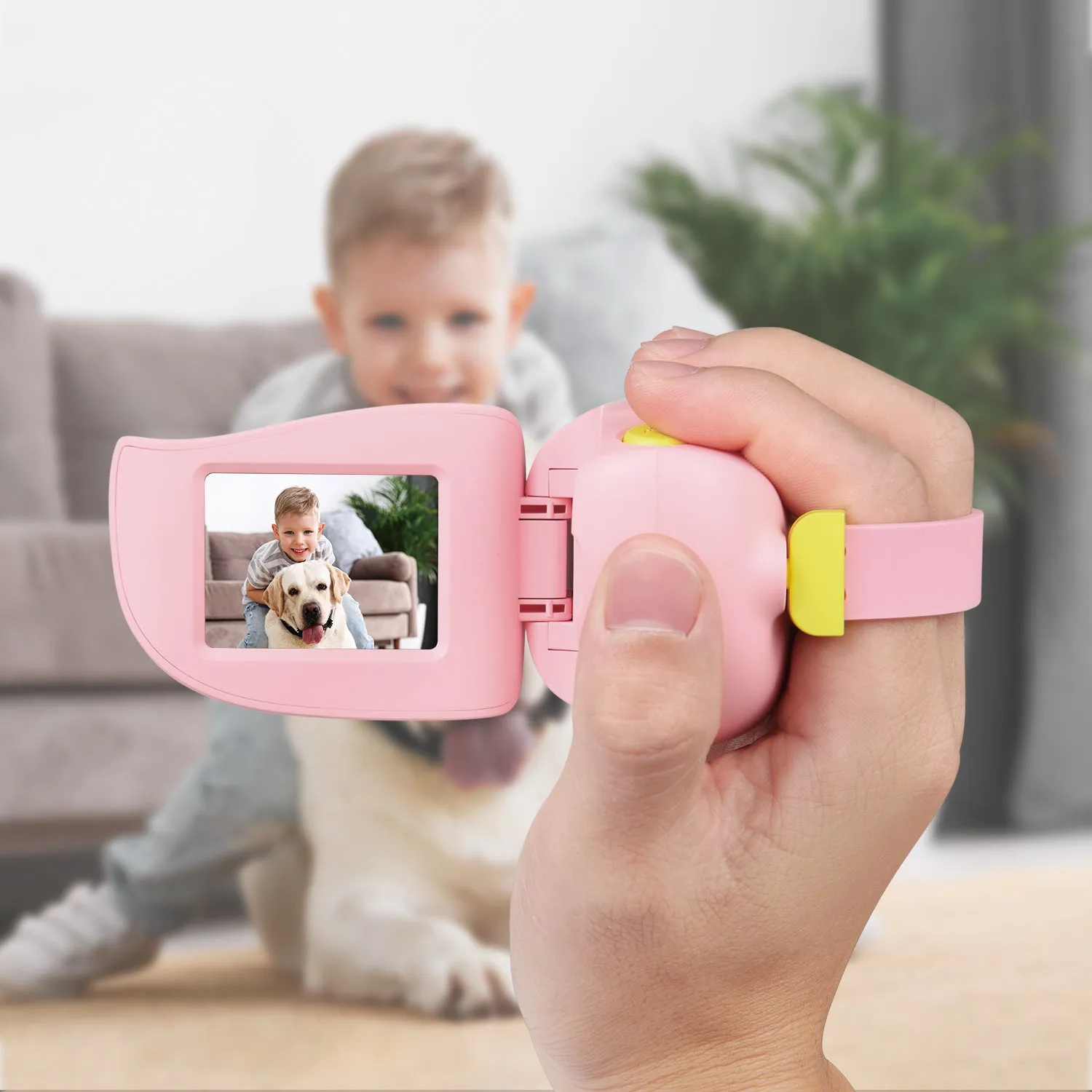 HOM 720P HD Kids Video Camera / Camcorder with 2.0” Color Display Screen - 32GB microSD Card Included (Pink)