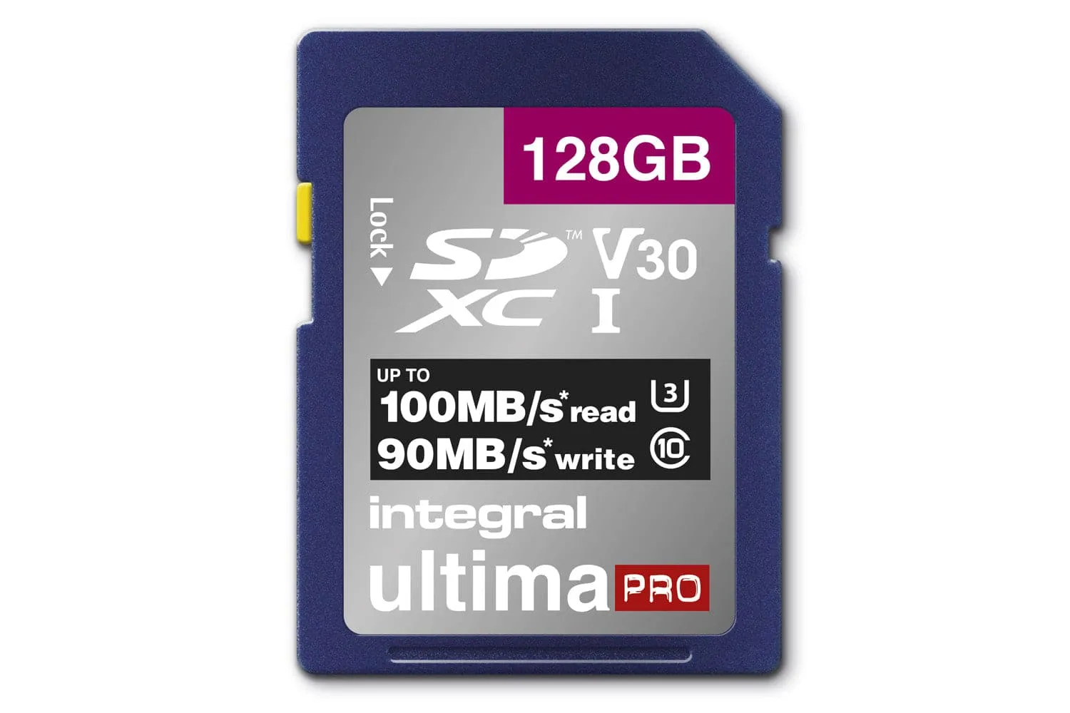 Integral 128GB High Speed V30 UHS-I U3 SDHC Memory Card