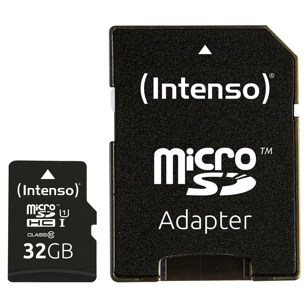 Intenso 32GB MicroSDHC UHS-I Class 10 Memory Card - Black | 3433480