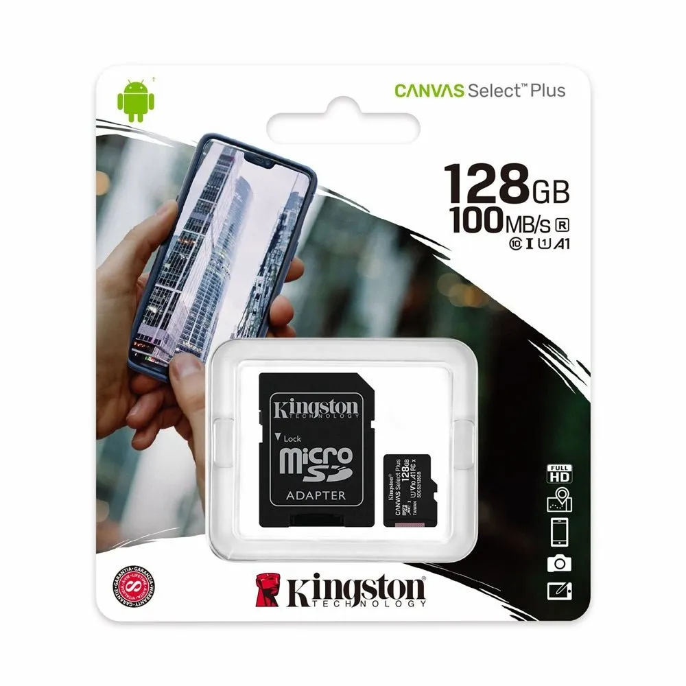 Kingston 128GB Micro SD Card   SD Adapter
