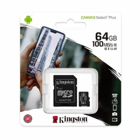 Kingston 64GB Micro SD Card   SD Adapter