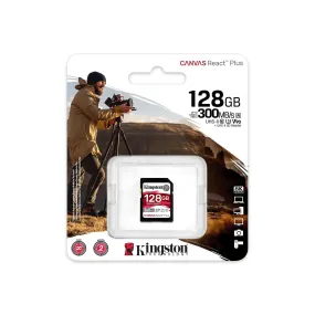 Kingston Canvas React Plus UHS-II SD 記憶卡 8K 128GB (V90, UHS-II U3) SDXC Card #SDR2/128GB