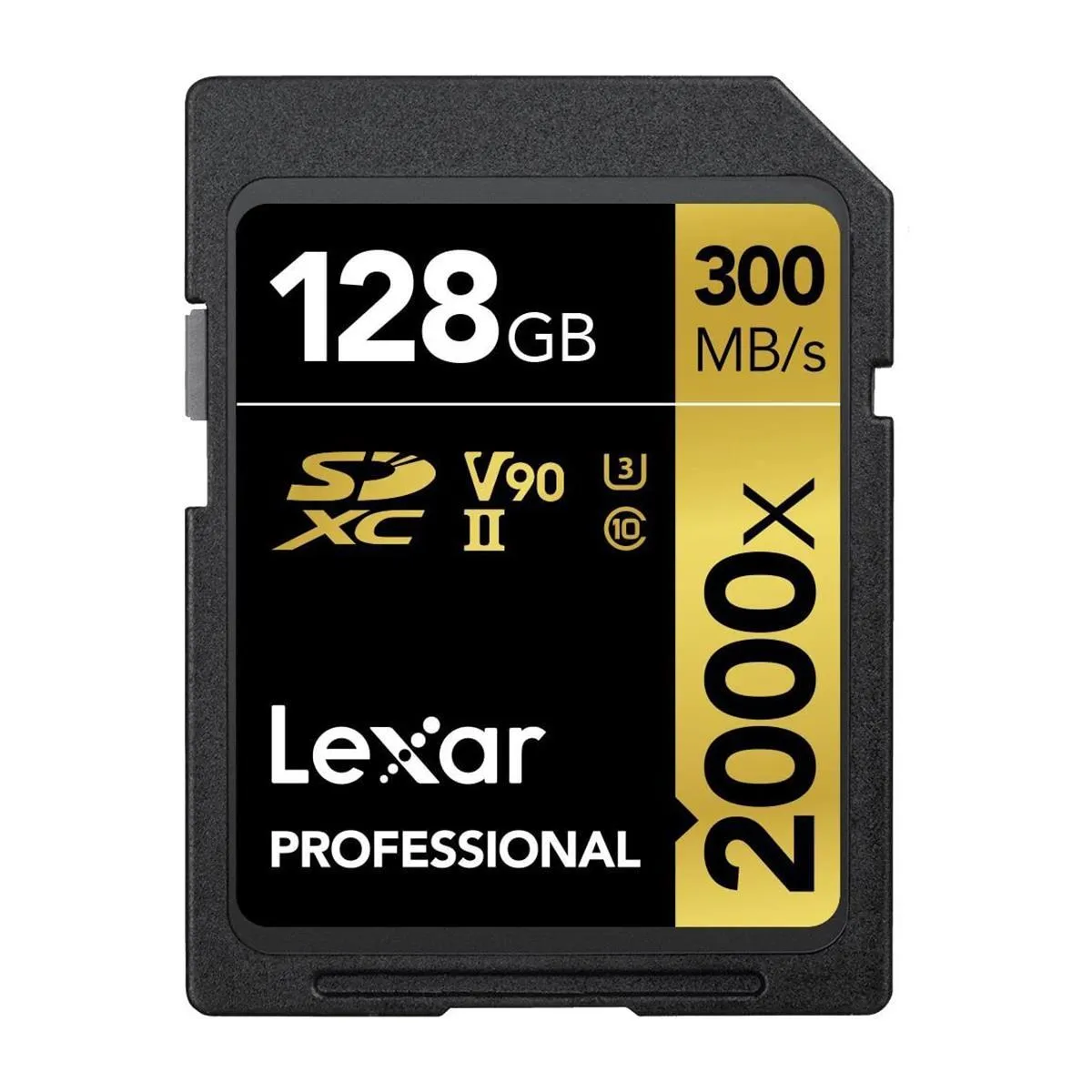 Lexar 128GB Professional 2000x UHS-II SDXC Memory Card Gold Series