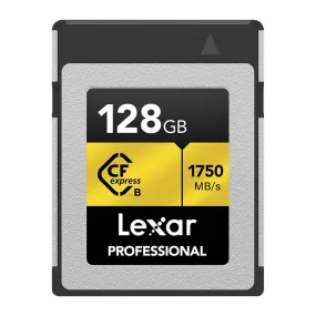 Lexar 128GB Professional CFexpress Type B Card, Gold Series