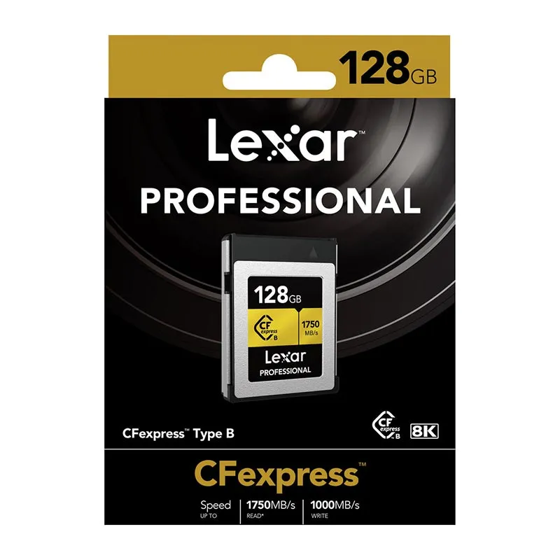 Lexar 128GB Professional CFexpress Type B Card, Gold Series