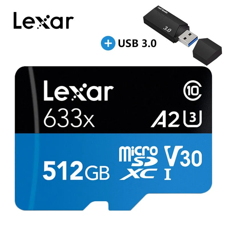 Lexar 95MB/s 512GB micro sd card 16GB 32GB 64GB 128GB 256GB SDXC/SDHC Flash Memory Card micro sd  for Gopro/DJI/Nintendo switch