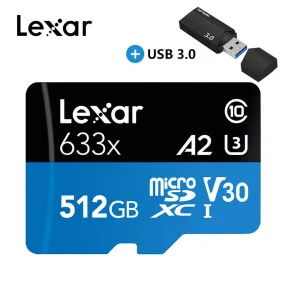 Lexar 95MB/s 512GB micro sd card 16GB 32GB 64GB 128GB 256GB SDXC/SDHC Flash Memory Card micro sd  for Gopro/DJI/Nintendo switch