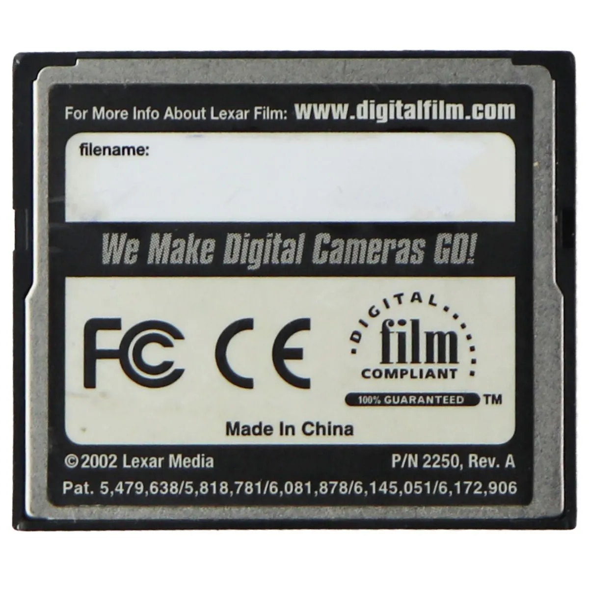 Lexar Media CompactFlash 128MB Memory Card (1.8MB/sec)