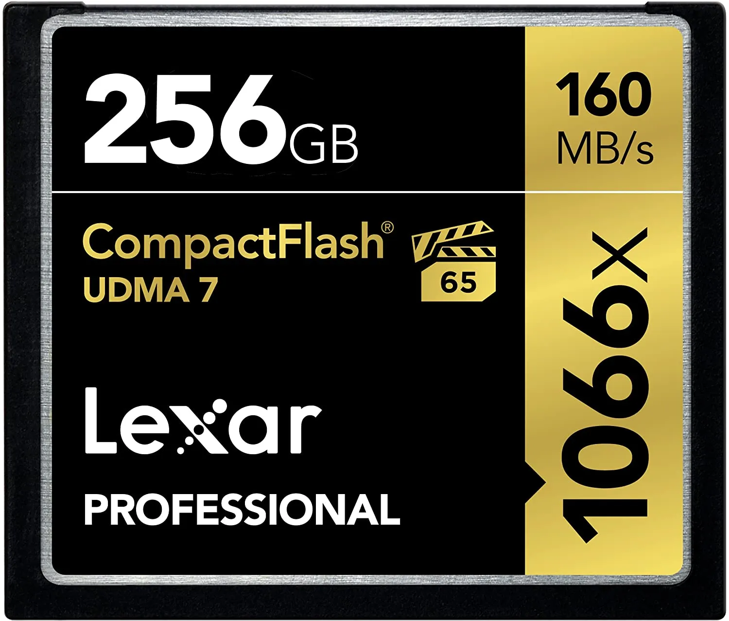 Lexar Professional 256GB 1066x UDMA 7 CompactFlash CF Memory Card with 65MB/s Sustained Recording, 155MB/s Write & 160MB/s Read Maximum Speed, Supports 1080p Full HD, 3D, and 4K Video for Camera Photography & Videography | LCF256CRBAS1066