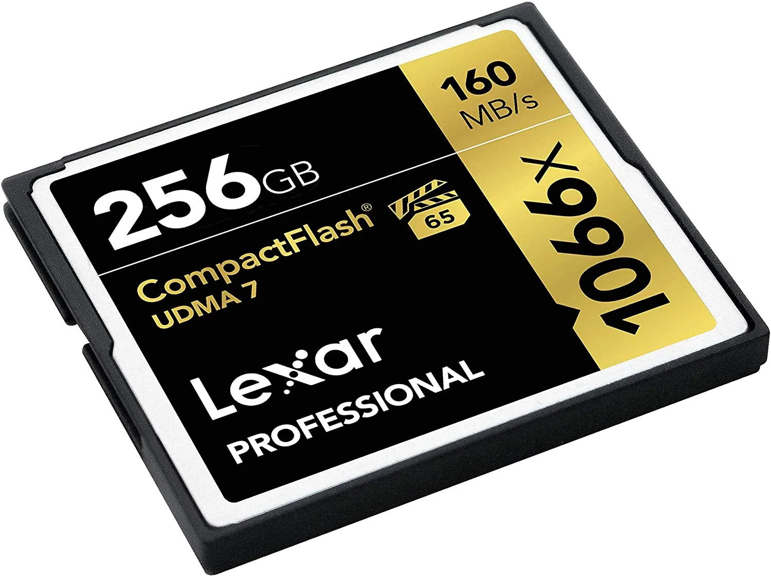 Lexar Professional 256GB 1066x UDMA 7 CompactFlash CF Memory Card with 65MB/s Sustained Recording, 155MB/s Write & 160MB/s Read Maximum Speed, Supports 1080p Full HD, 3D, and 4K Video for Camera Photography & Videography | LCF256CRBAS1066