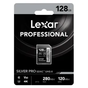 Lexar Professional Silver Pro 128GB SDXC UHS-II 280MB/s Memory Card - V60