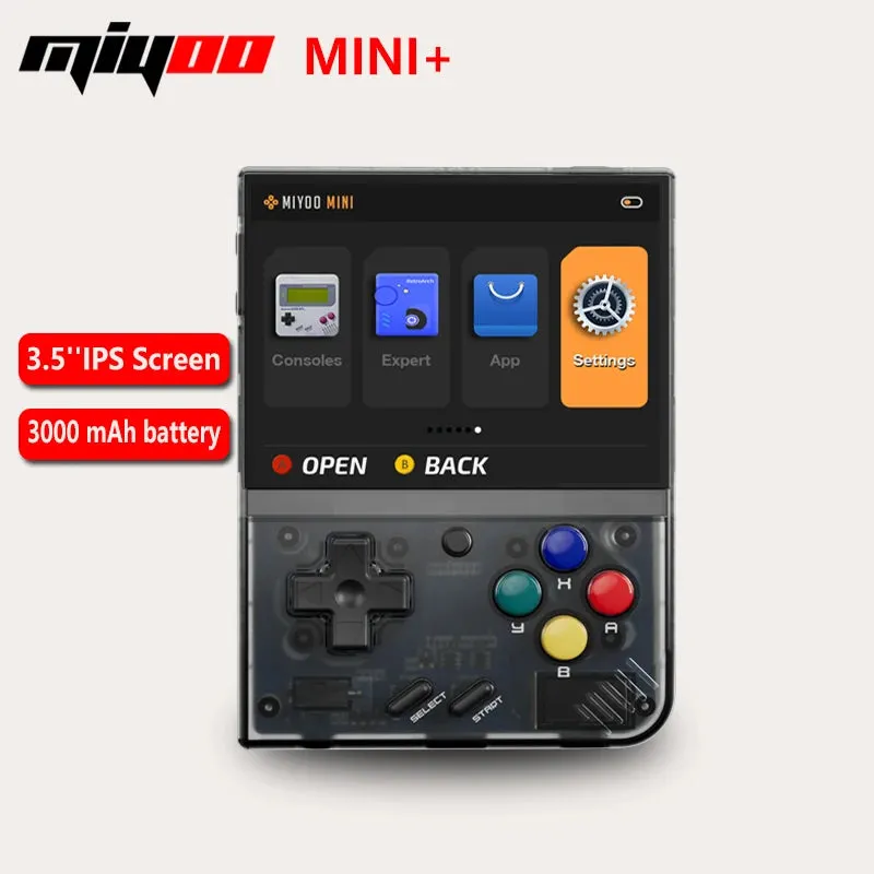 MIYOO Mini plus Portable Retro Handheld Game Console 3.5-Inch IPS HD Screen Children'S Gift Linux System Classic Gaming Emulator
