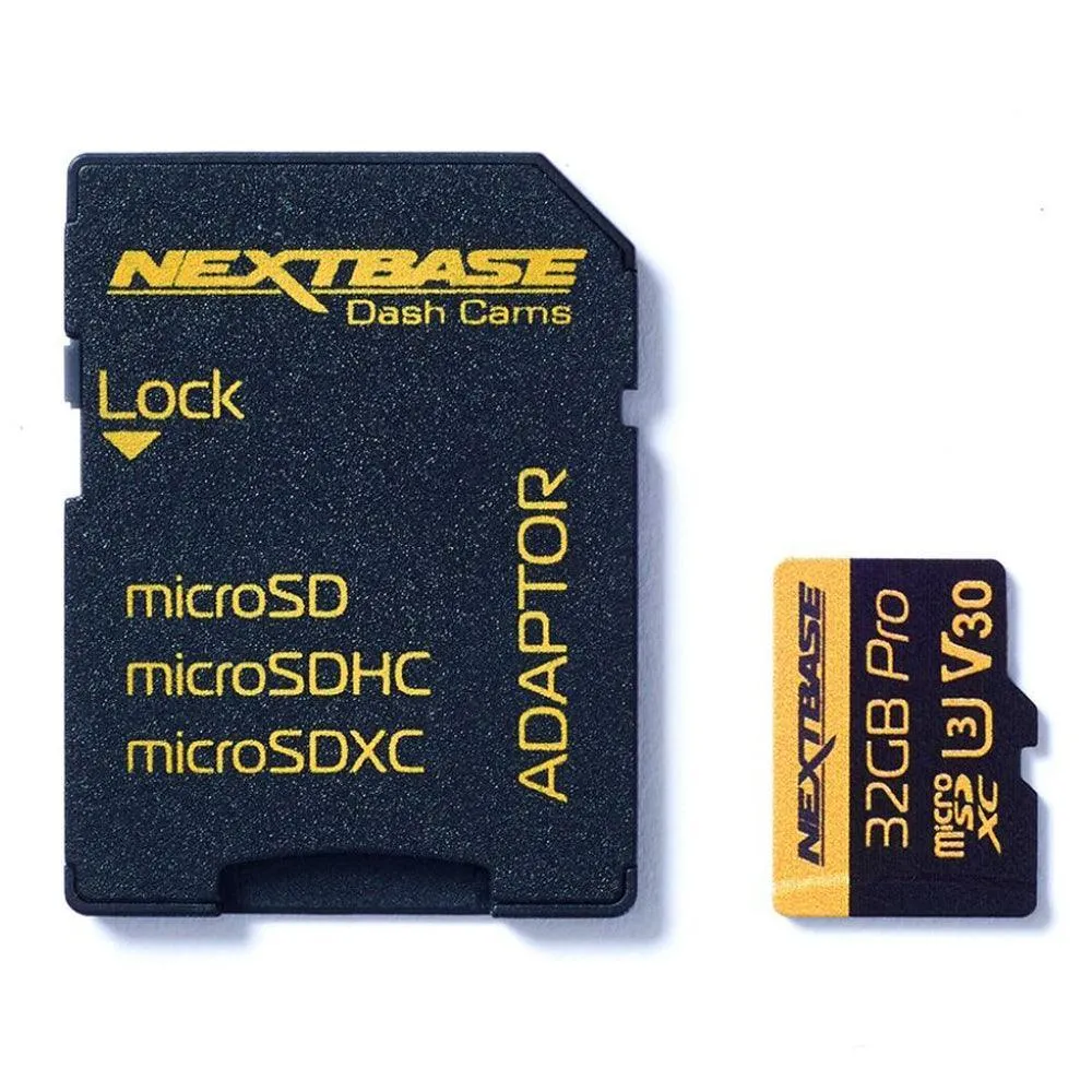 Nextbase 32GB U3 Micro SD Card with Adapter - Black | NBDVRS2SD32GB