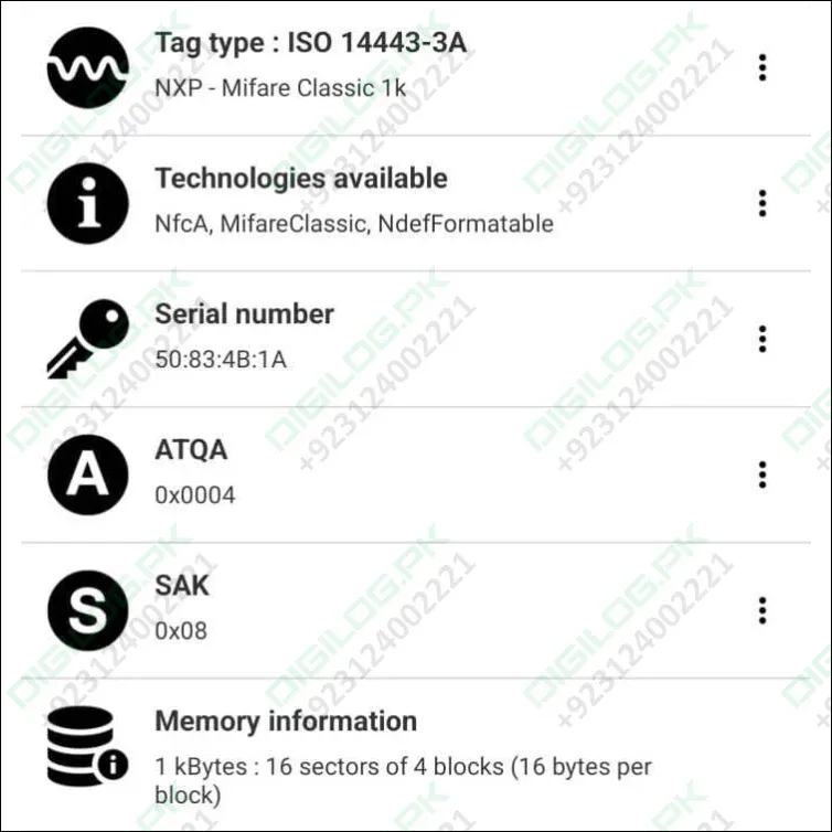 NFC Tag 13.56mhz RFID Card RFID Tag In Pakistan 1k Memory
