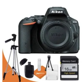 Nikon D5500/D5600 Digital SLR Camera with 24.2 Megapixels (Body only)   16GB MC | Tripod | Card Reader &amp; Cleaning Kit