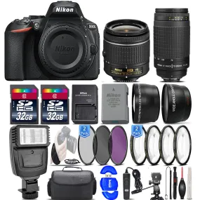 Nikon D5600 24.2MP DSLR Camera  18-55mm VR Lens  Nikon 70-300mm Lens- 64GB |Filters |DSLR Bag |Tripod |Card Reader &amp; Additional Accessories